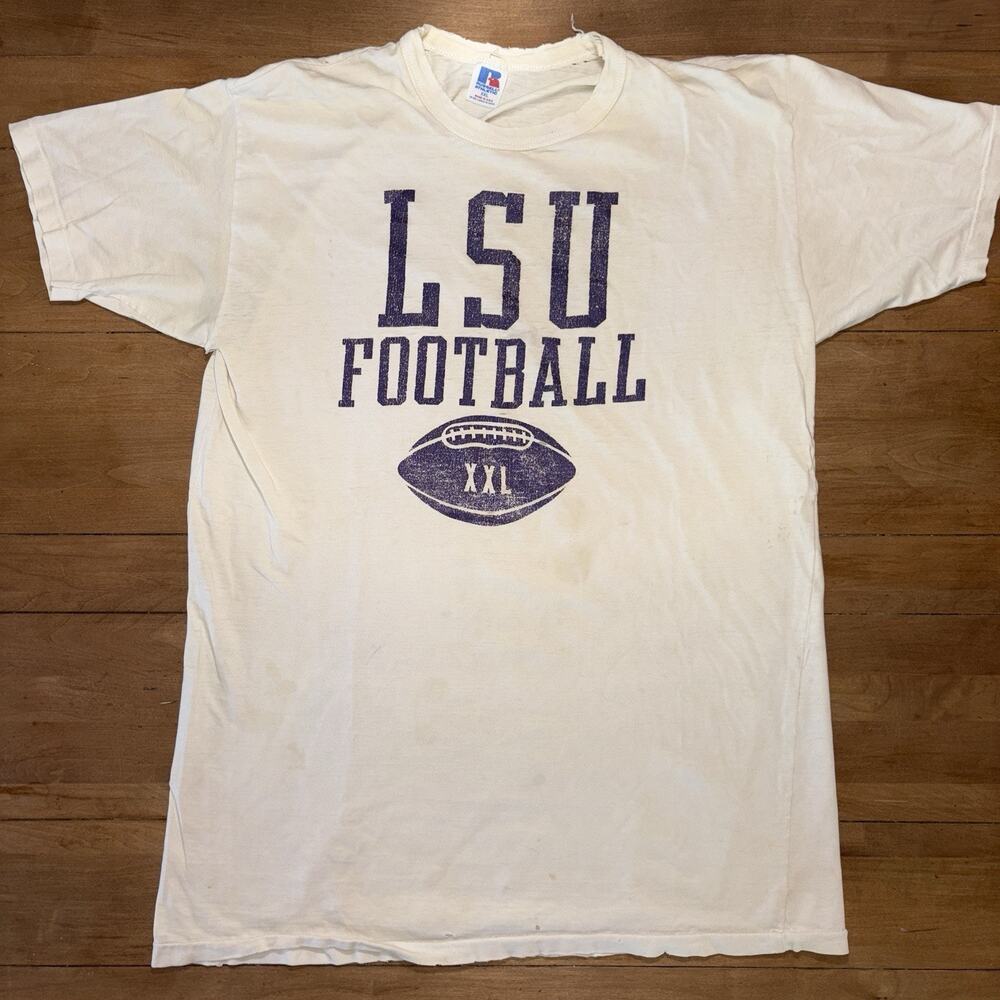 Vintage T-shirt LSU Louisiana State University SZ XXL USA Russell Single Stitch
